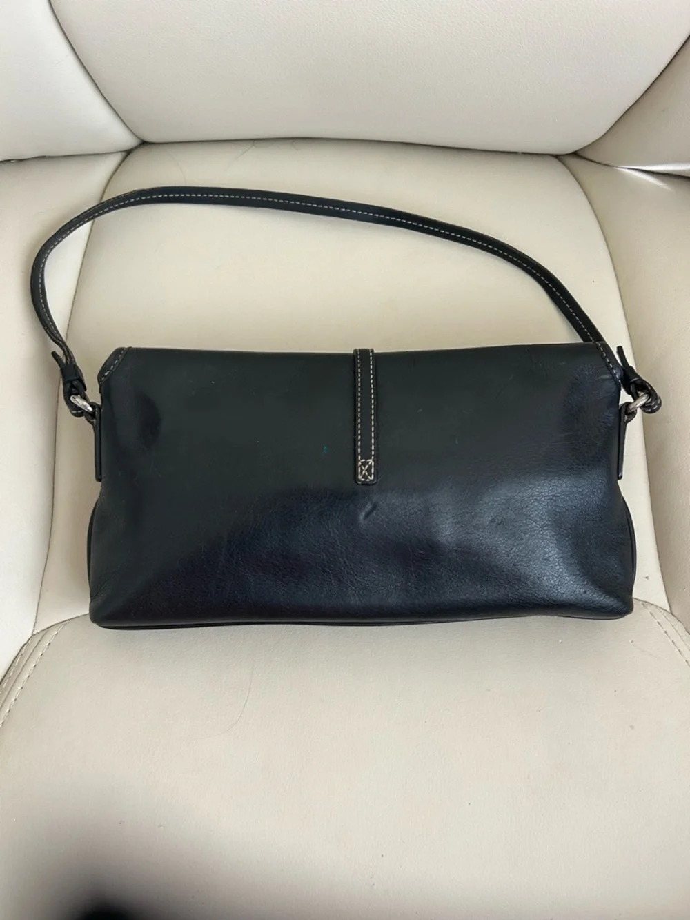 Coach Black Leather Wristlet Clutch with Silver Hardware - Picture 2 of 5